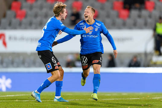 Halmstads Joel Allansson jublar