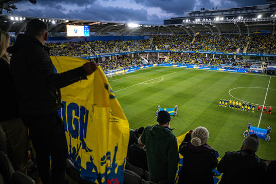 The players of Sweden at line up