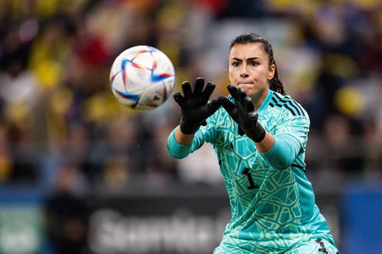 Goalkeeper Zecira Musovic of Sweden