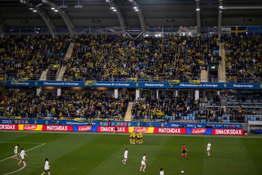 Filippa Angeldahl of Sweden celebrate with teammates