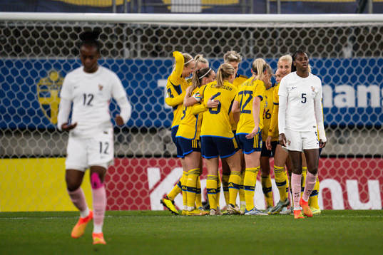 Aissatou Tounkara of France looks dejected