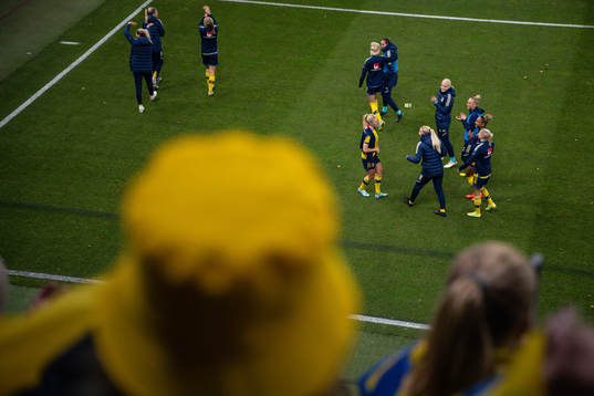 Players of Sweden celebrates