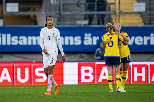 Wendie Renard of France looks dejected