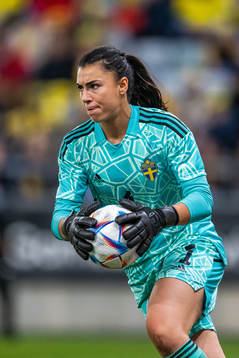 goalkeeper Zecira Musovic of Sweden