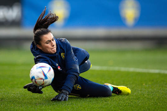Goalkeeper Zecira Musovic of Sweden