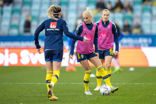 Nathalie Björn of Sweden at warm up