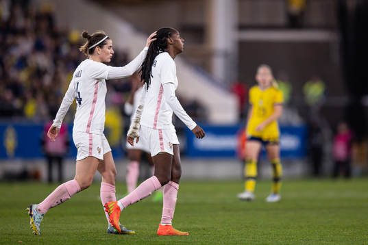 Aissatou Tounkara of France leaves the pitch
