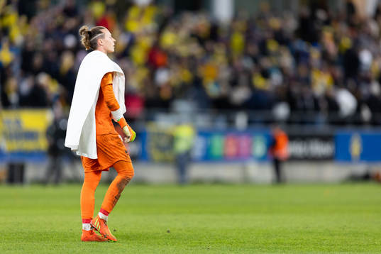 Goalkeeper Pauline Peyraud-Magnin of France looks dejected