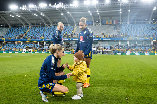 Elin Rubensson of Sweden with her son Frans