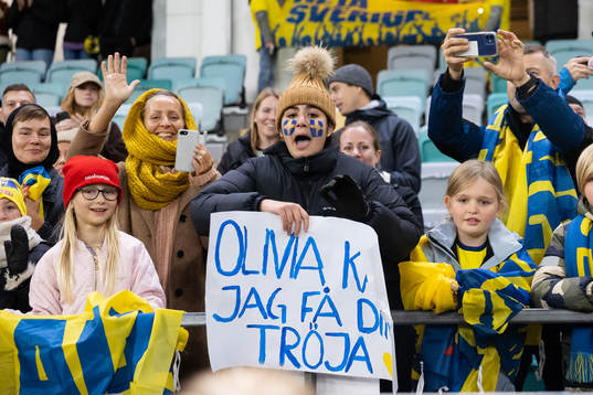 Supporters of Sweden celebrates
