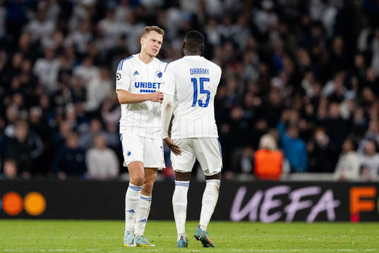 Viktor Claesson and Mohamed Daramy of Copenhagen