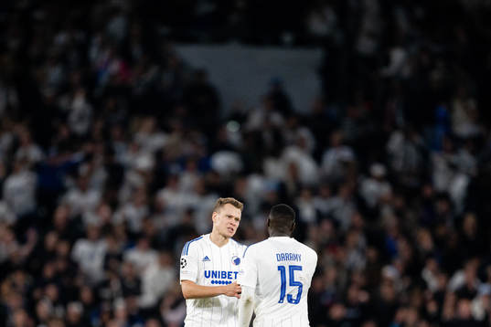 Viktor Claesson and Mohamed Daramy of Copenhagen