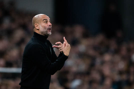 Head coach Pep Guardiola of Man City
