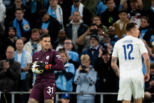 Goalkeeper Ederson of Man City