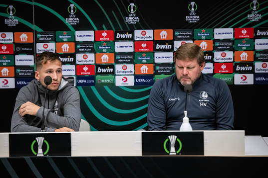 Andrew Hjulsager and Head coach Hein Vanhaezebrouck