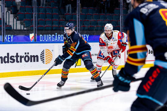 Djurgårdens Marcus Kruger och Västerviks Marcus Vela
