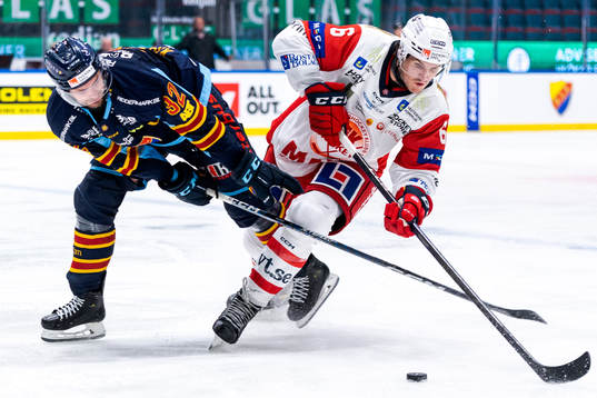 Djurgårdens Marcus Kruger och Västerviks Daniel Brickley