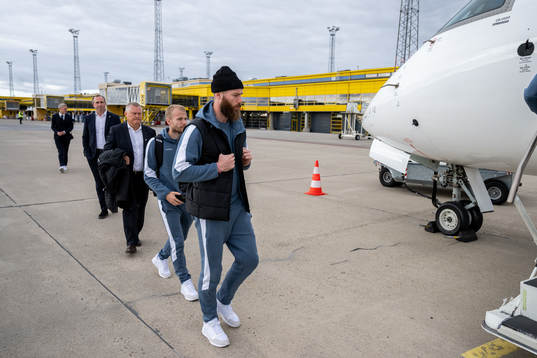Jo Inge Berget and Oscar Lewicki of Malmö FF