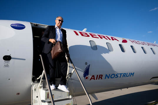 Head coach Åge Hareide arrives in Berlin