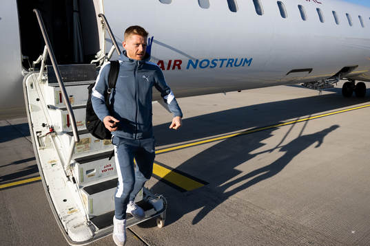 Anders Christiansen arrives in Berlin