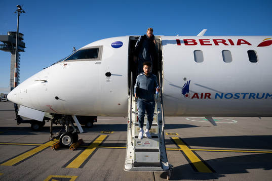 Moustafa Zeidan and Ola Toivonen arrives in Berlin