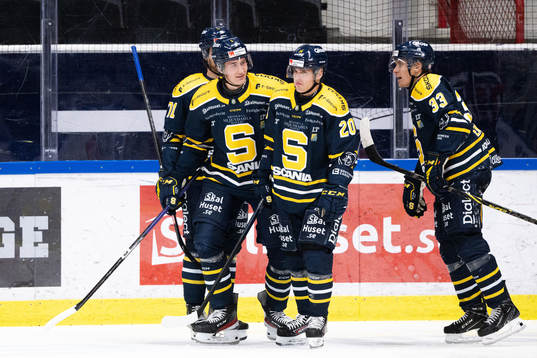 Södertäljes Filip Nordberg och Nikola Pasic jublar