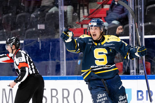 Södertäljes Viktor Liljegren jublar