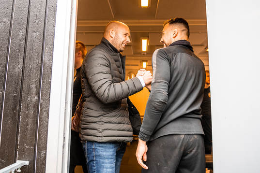 Klubbchef Michel Ekberg och målvakt Amr Kaddoura