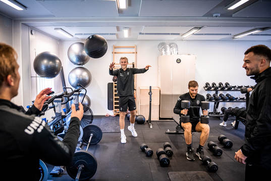 Johan Rapp, Erik Hedenquist och fysioterapeut Sebastian