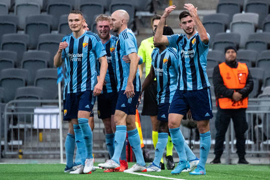 Players of Djurgården celebrate