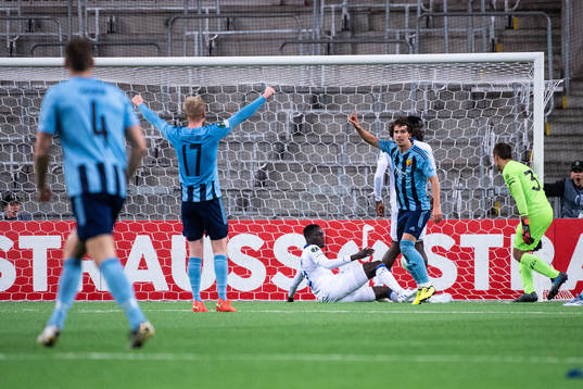 Gustav Wikheim of Djurgården celebrates