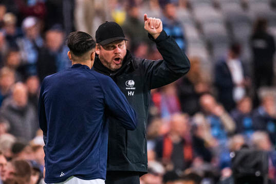 Head coach Hein Vanhaezebrouck of Gent reacts