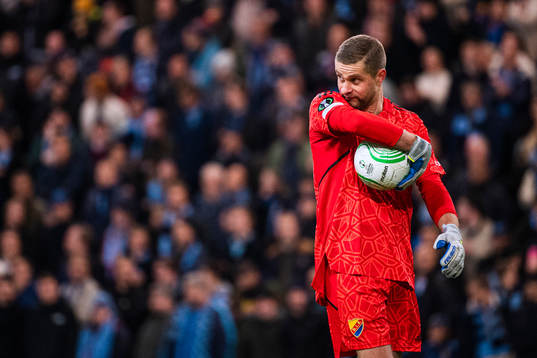 Goalkeeper Aleksandr Vasiutin of Djurgården