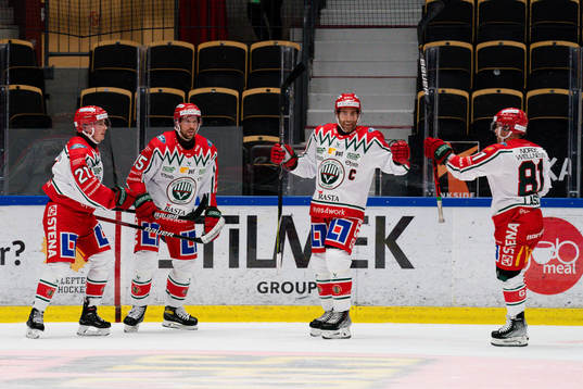 Frölundas Jere Innala , Anders Grönlund, Joel Lundqvist