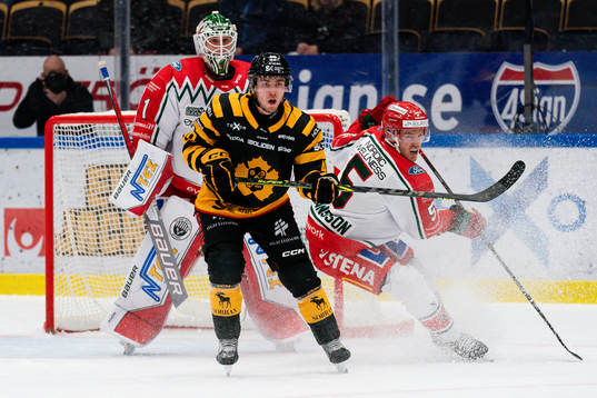 Skellefteås Andreas Wingerli och Frölundas målvakt Lars