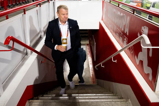 Head coach Åge Hareide of Malmö FF