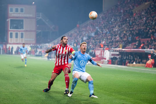 Christopher Trimmel of Union Berlin and Anders Christiansen