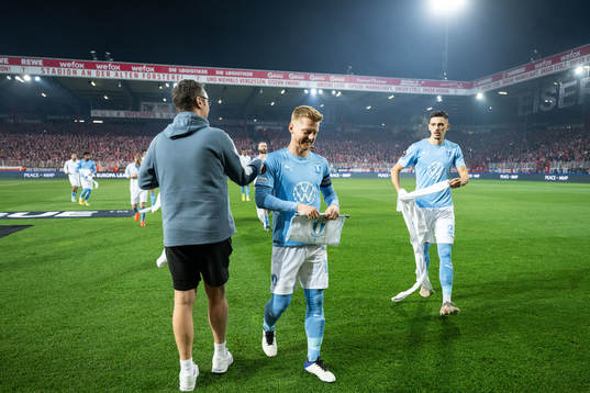 Anders Christiansen and Dennis Hadžikadunic of Malmö FF
