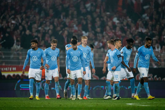 Players of Malmö FF look dejected