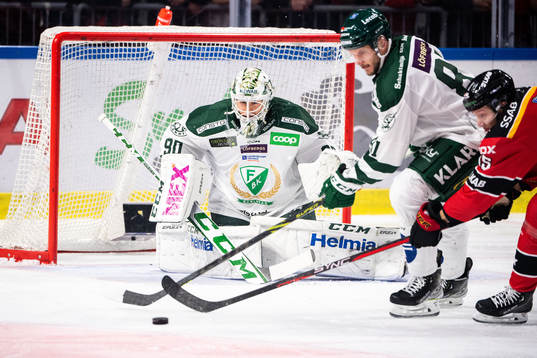 Färjestads målvakt Matthew Tomkins