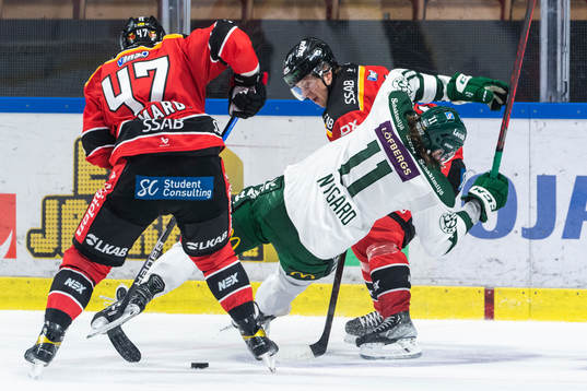Luleås Jesper Sellgren och Färjestads Joakim Nygård