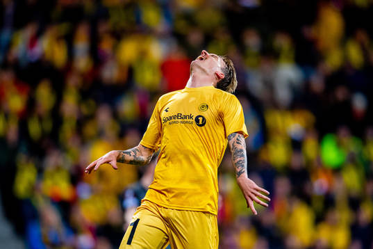 Runar Espejord of Bodø/Glimt reacts