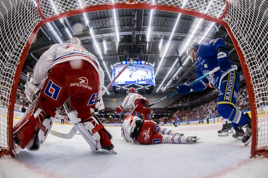 Leksands Justin Glenn Kloos och Timrås Jakob Stenqvist och