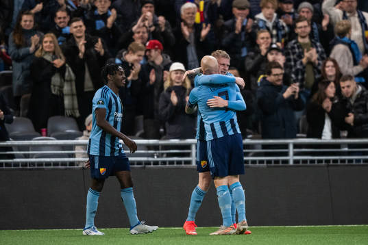 Kalle Holmberg of Djurgården celebrates