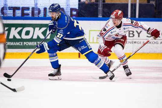 Leksands Marek Hrivik och Timrås Sebastian Hartmann
