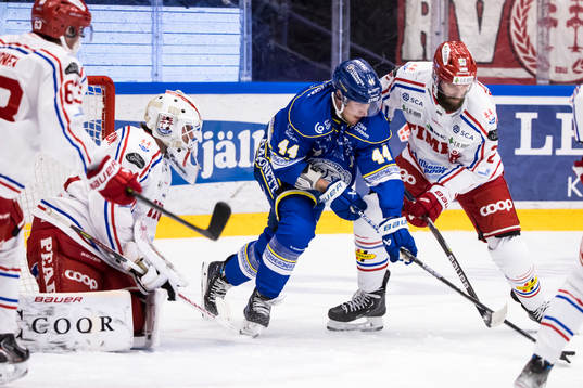Leksands Carter Ashton och tränare Anders Karlsson