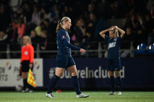 Eskilstuna Uniteds Paulina Nyström deppar