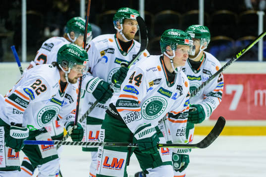 Kristianstads Aleksi Ainali jublar