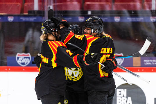 Brynäs spelare jublar