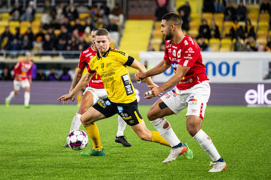Elfsborgs Andre Ibsen Rømer och Degerforss Omar Faraj